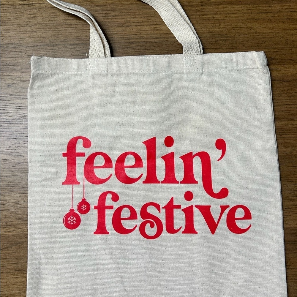 Feelin' Festive Canvas Tote Bag